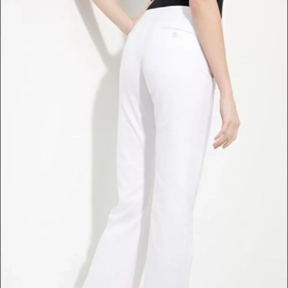 Piazza Sempione Violet Stretch Sateen White Pants